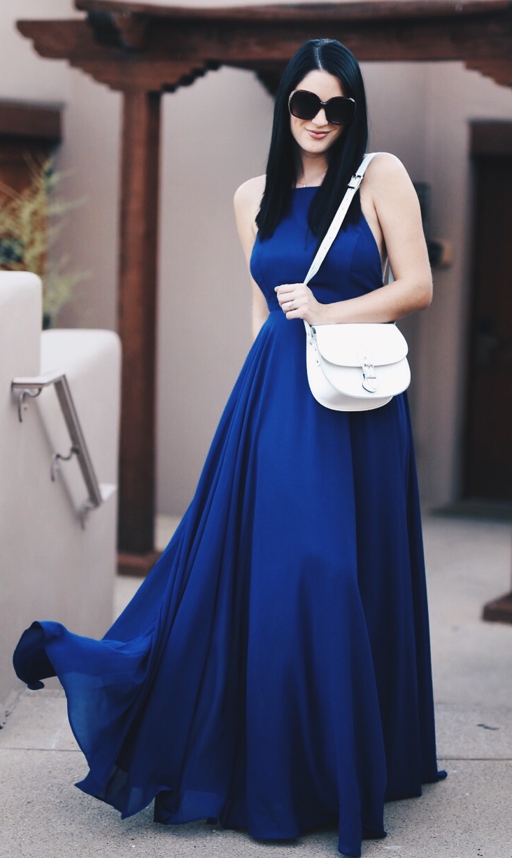 Blue Maxi Dress  | how to style a maxi dress | how to wear a maxi dress | maxi dress style tips | summer fashion tips | summer outfit ideas | summer style tips | what to wear for summer | warm weather fashion | fashion for summer | style tips for summer | outfit ideas for summer || Dressed to Kill