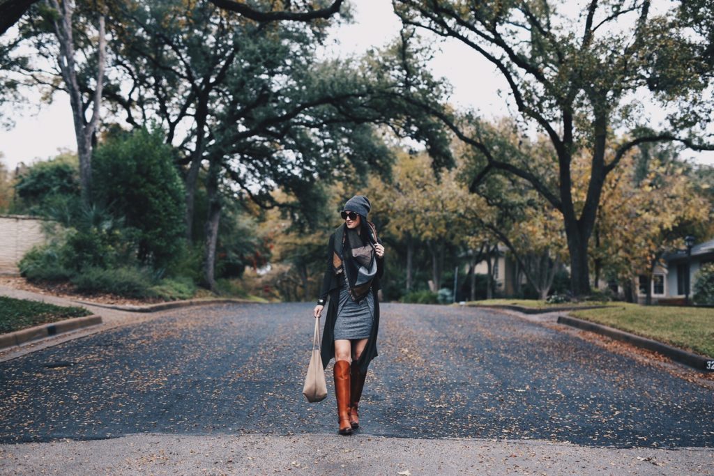 Ashley Hargrove of DTKAustin is wearing Justin Boots for the Fall