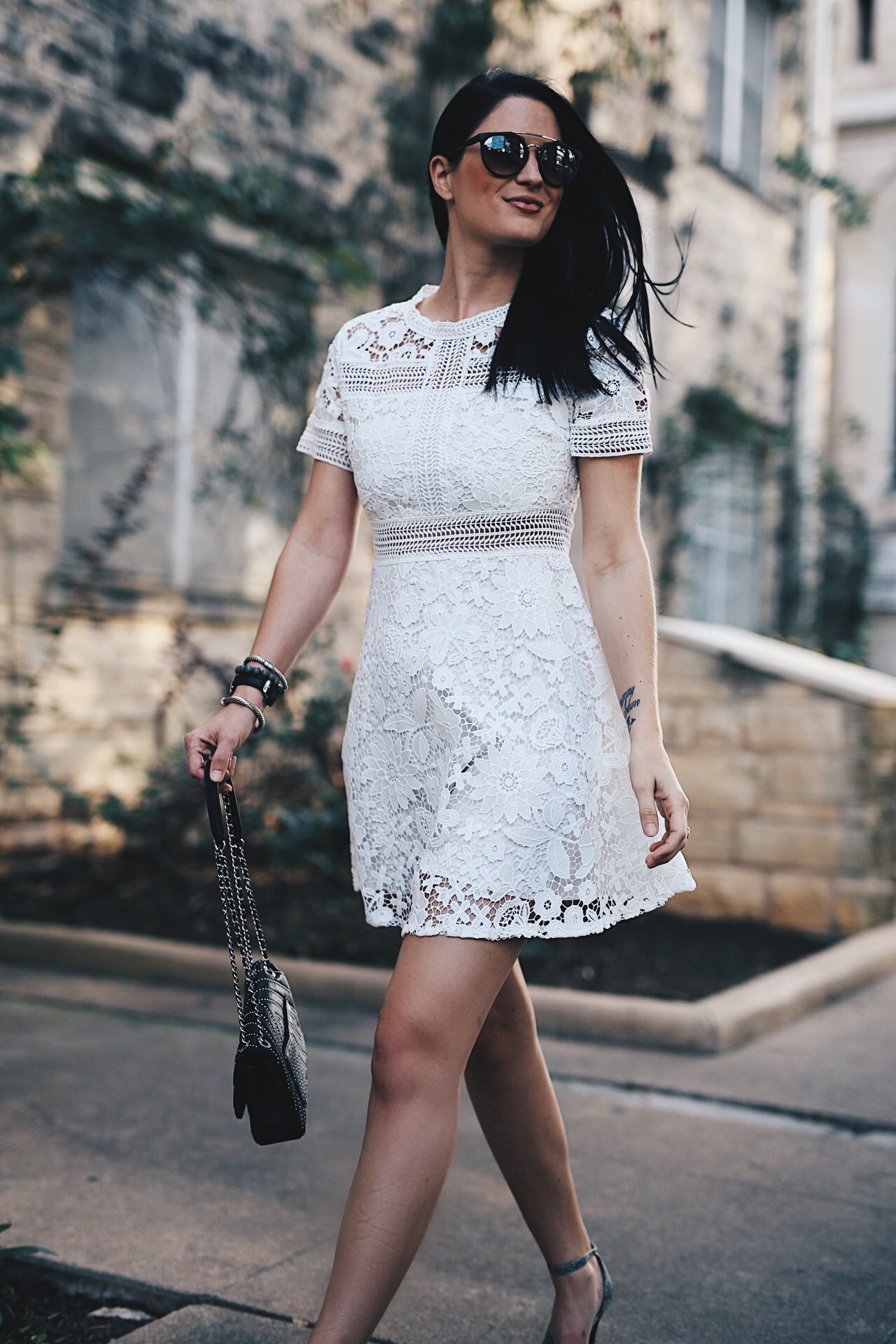 DTKAustin shares a gorgeous white, lace dress from Chicwish that is perfect for Spring and Summer. Under $62 and perfect for every occasion. Click for more information and photos! | summer fashion | summer style | dress for summer | what to wear for summer | warm weather fashion | how to style a lace dress | how to wear a lace dress | summer fashion tips | summer style ideas | summer outfit ideas || Dressed to Kill