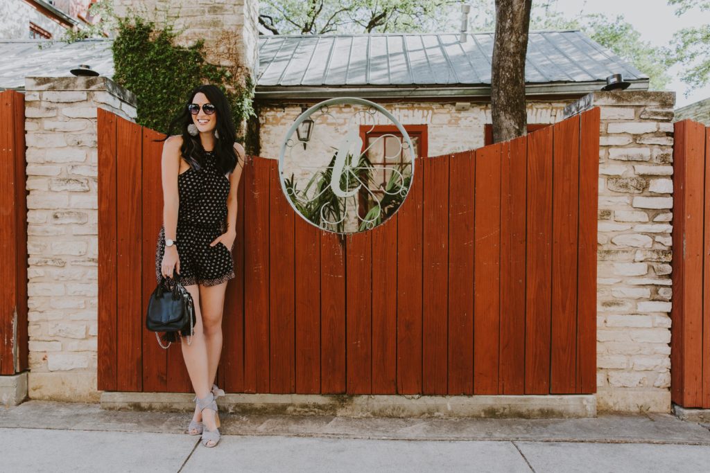 DTKAustin shares her favorite detailed romper and shoes from Splendid plus a gorgeous black leather bag from Rebecca Minkoff. Click for more information and photos.