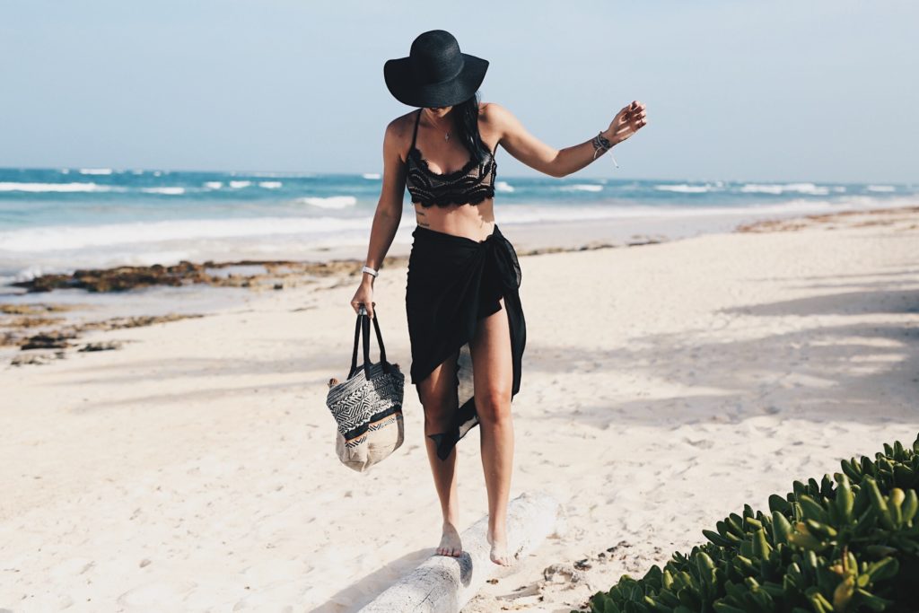 DTKAustin shares her go-to, affordable bikini from Wala Swim while on vacation in Tulum, Mexico. Click for more outfit information and photos!
