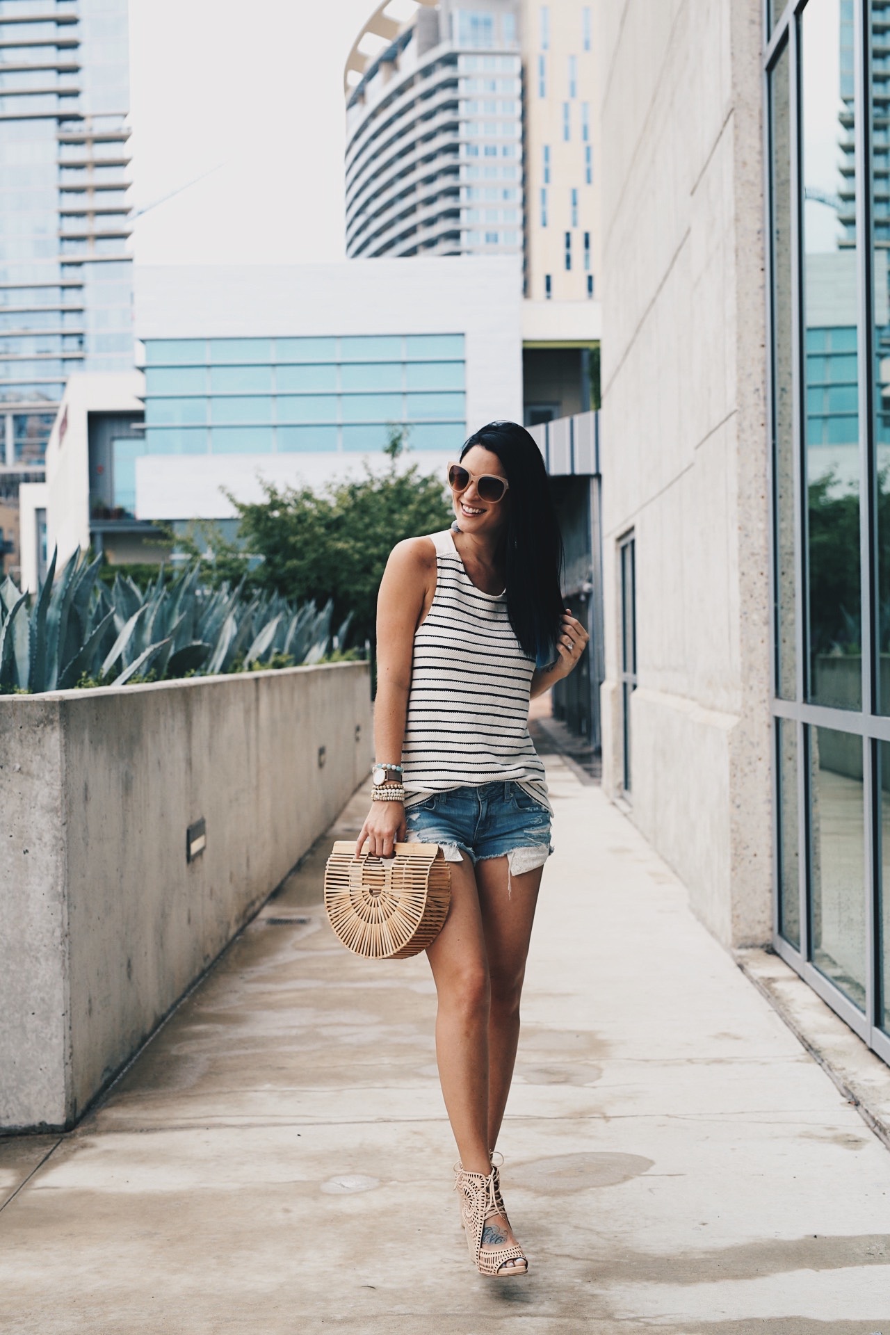 DTKAustin shares her tips and tricks to efficiently shop the Nordstrom Anniversary Sale, NSALE for 2017. Click for more information and photos. | how to style a waffle-knit top | how to wear a waffle-knit top | how to wear cutoff shorts | how to style cutoff shorts | waffle-knit top style tips | summer fashion tips | summer outfit ideas | summer style tips | what to wear for summer | warm weather fashion | fashion for summer | style tips for summer | outfit ideas for summer || Dressed to Kill