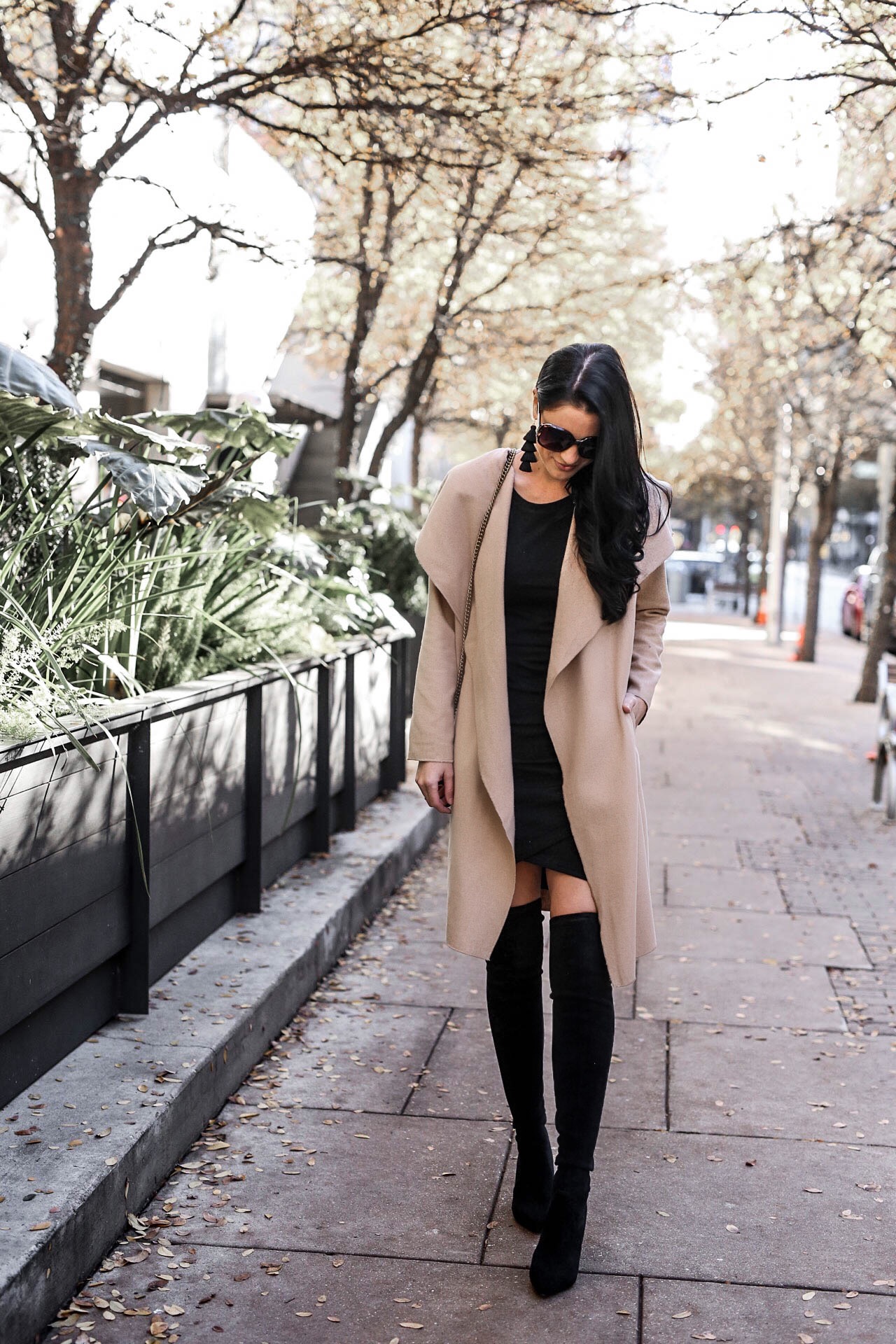 DTKAustin shares her top affordable coats from Chicwish that are under $100. Handbag from Henri Bendel, OTK boots from Goodnight Macaroon. | winter coats for women | how to style winter coats | affordable winter coats | winter style tips | winter fashion tips || Dressed to Kill #wintercoats #affordablewinterfashion #winterfashion -  10 Must-Have Classic Affordable Coats for Winter by Austin fashion blogger Dressed to Kill