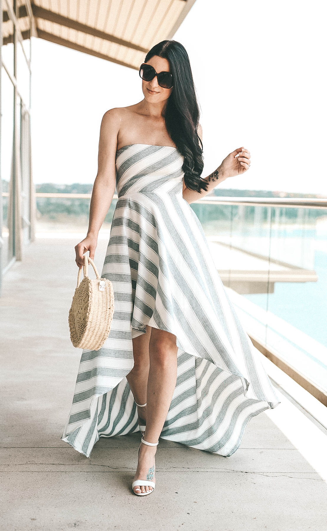DTKAustin shares an affordable lace up maxi dress perfect for summer. Dress is AKIRA, bag is Clare V, shoes Steve Madden. | summer dresses for women | summer style | summer fashion | summer outfits for women | how to style a lace up dress || Dressed to Kill #fashion #style #womensoutfit #laceupdress #summerdress #summerfashion #summerstyle #dtkaustin - {The Lace-Up Dress of Your Dreams} featured by popular Austin fashion blogger, Dressed to Kill