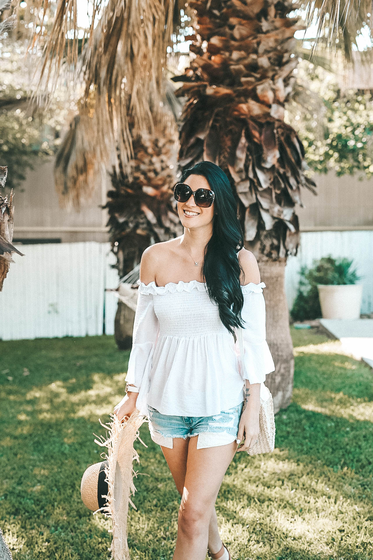 DTKAustin shares where to get the best white tops for summer from Chicwish that wont break the bank along with her frayed straw hat on sale. | summer tops for less | affordable summer style | summer fashion tips | summer style | white tops for summer || DTK Austin #fashion #style #summerstyle #summerfashion #womensfashion #summertops #affordablefashion #summeroutfits - {Affordable Summer Tops That Won't Break the Bank} featured by popular Austin fashion blogger, Dressed to Kill