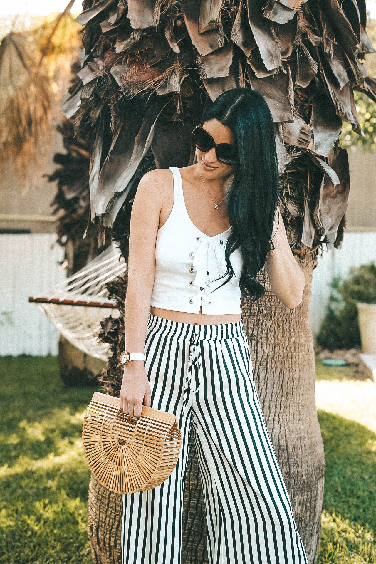 How to Style Striped Wide Leg Pants for Summer | summer pants | striped pants outfit | summer outfit ideas || Dressed to Kill #style #fashion #womensoutfits #stripedpants #summerstyle