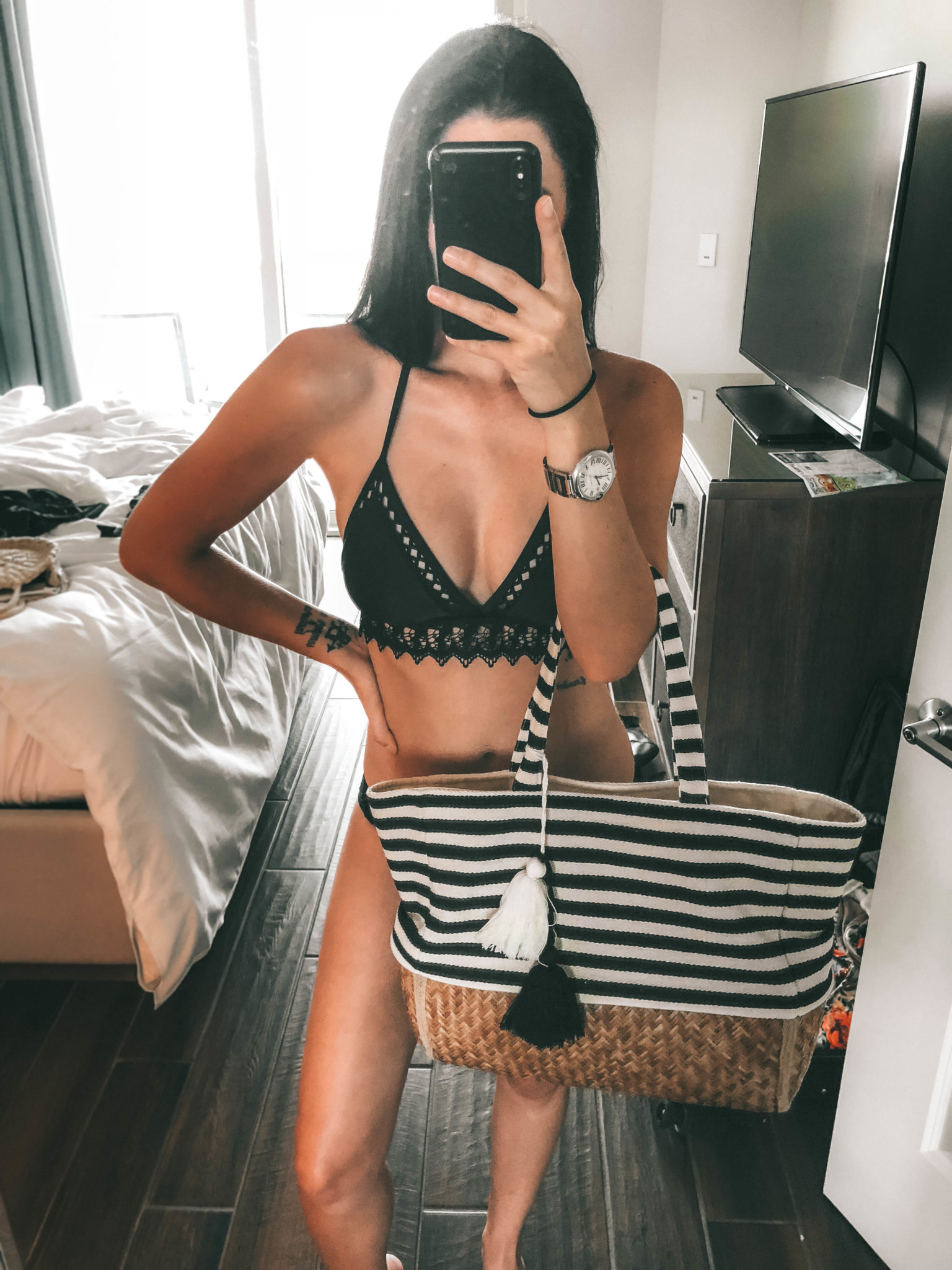 how to look cute yet comfortable for a beach vacation. | Resort Wear for Fall | What to wear to the beach | Black lace bikini | Target Bikini || Dressed to Kill #fashion #style #womensoutfit #womensfashion #bikini #resortwear #summerstyle #beachoutfit #fallfashion #dtkaustin | Beach Fashion: How to Look Put Together featured by popular Austin fashion blogger Dressed to Kill