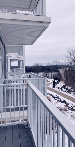 The Rosseau Muskoka featured by top US travel blog Dressed to Kill; Hotel room balcony in Canada