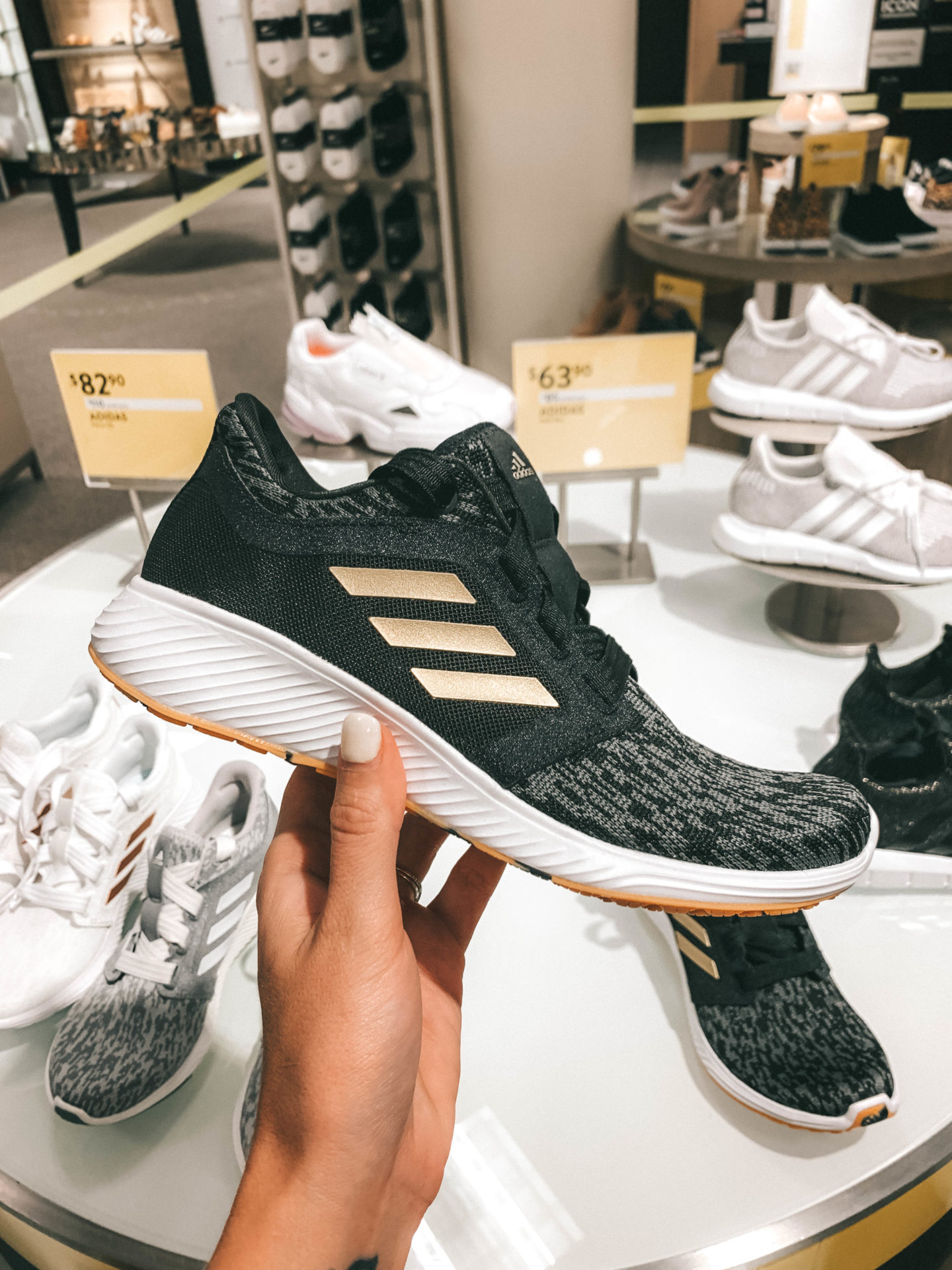 NSALE Adidas Black Gold Sneakers