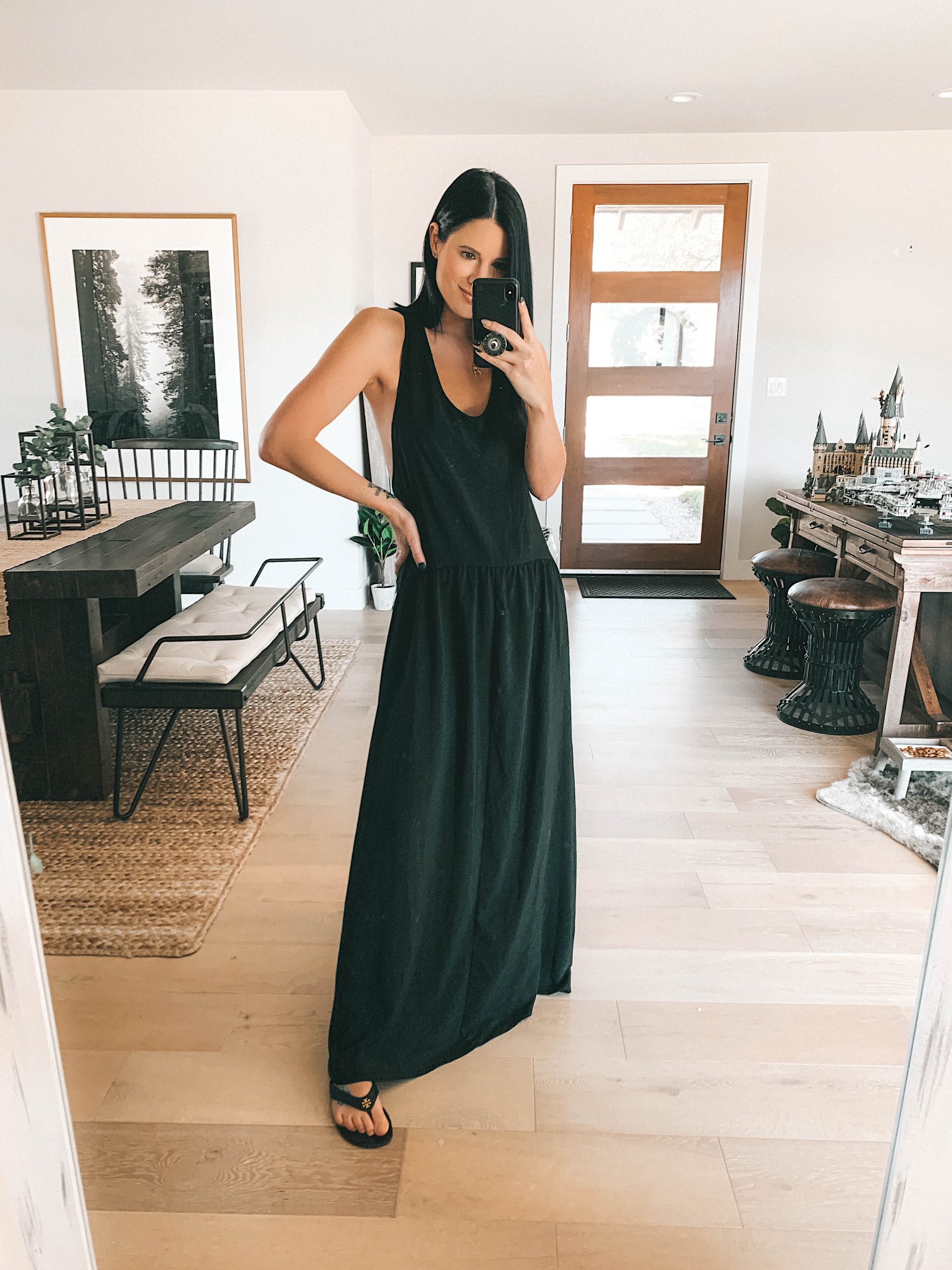 Lovestitch Spring Try On by popular Austin fashion blog, Dressed to Kill: image of a woman wearing a Lovestitch ASTRID RACERBACK MAXI DRESS.